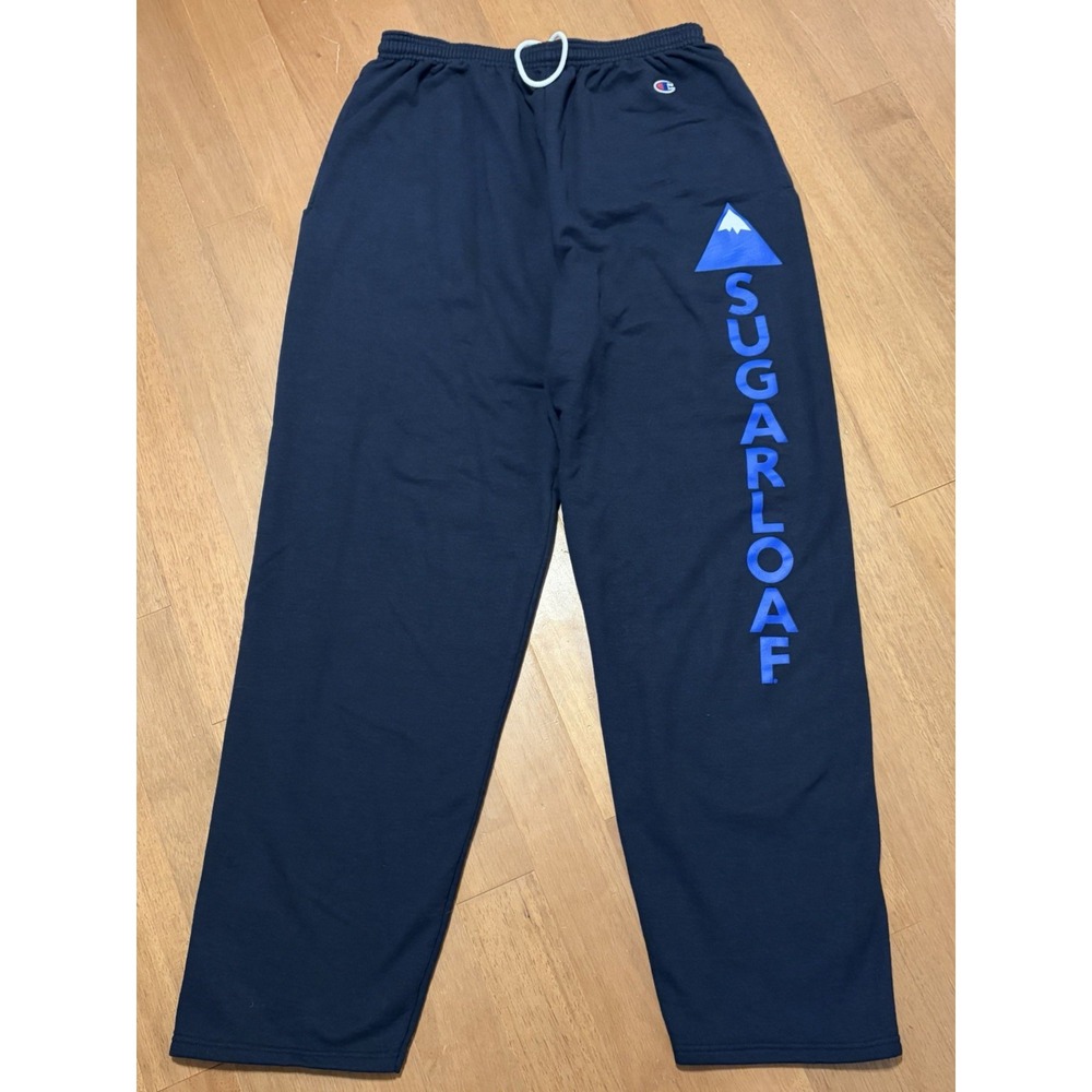 Champion Sugarloaf Sweatpants XL Navy Maine Ski Snowboard Ski The East Spellout